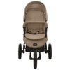 Vidaxl kinderwagen staal taupe