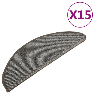 Vidaxl Stair tappetini 15 ST 65x21x4 cm grigio