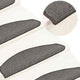 Esteras de escalera de Vidaxl 15 st 65x21x4 cm gris