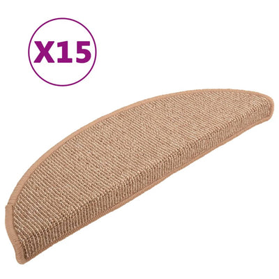 Vidaxl Stair tappetini 15 ST 65x21x4 cm marrone chiaro