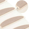 Vidaxl trapmatten 15 st 65x21x4 cm wit en bruin halfrond groot