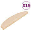 Vidaxl trapmatten 15 st 65x21x4 cm crème halfrond groot