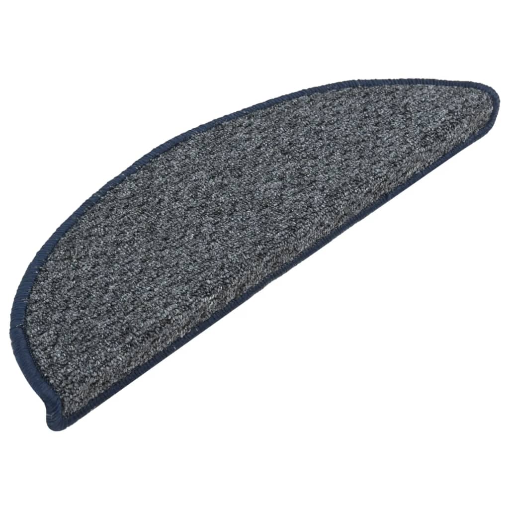Vidaxl Stair Tappet 15 St 56x17x3 cm blu scuro
