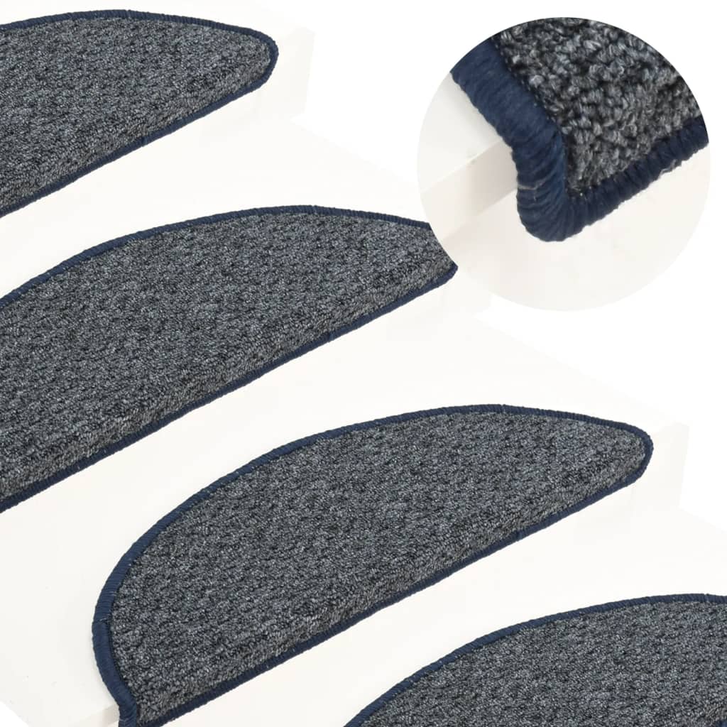 Vidaxl Stair Tappet 15 St 56x17x3 cm blu scuro