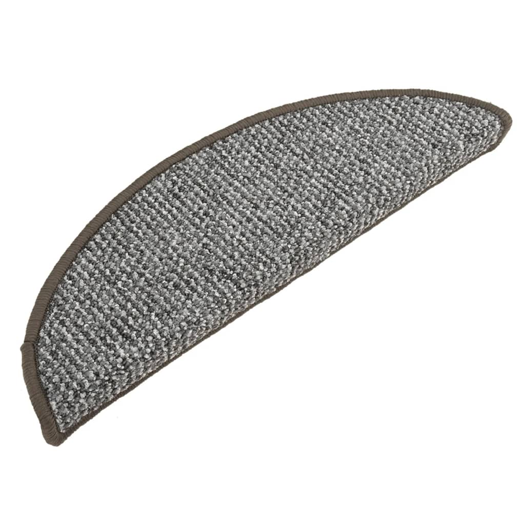 Esteras de escalera de Vidaxl 15 st 56x17x3 cm gris