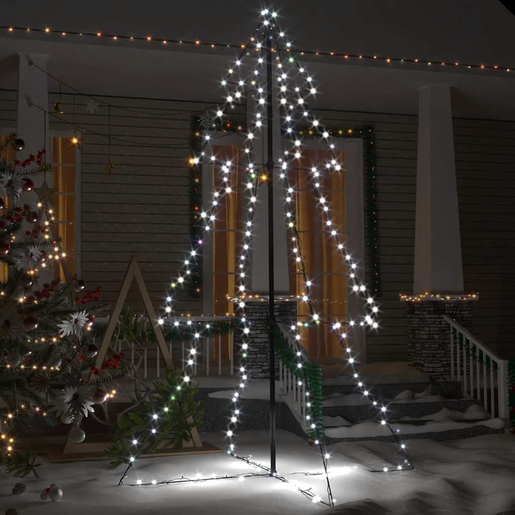 Vidaxl Kegelkerstboom 240 LED all'interno e all'esterno di 118x150 cm