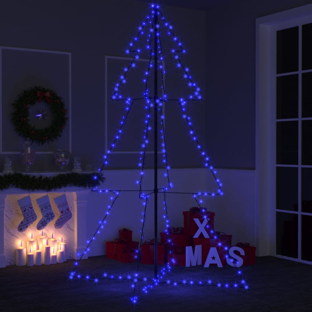 Vidaxl Kegelkerstboom 240 LED dentro y fuera de 118x150 cm