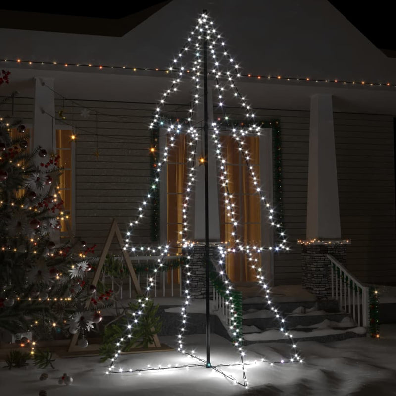 Vidaxl Kegelkerstboom 300 LED all'interno e all'esterno di 120x220 cm
