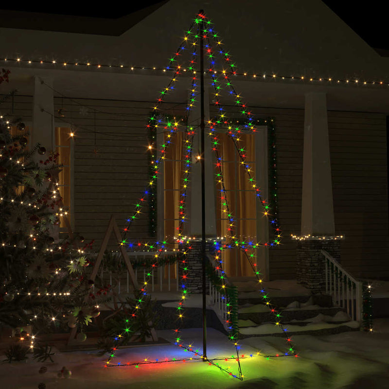 Vidaxl Kegelkerstboom 300 LED all'interno e all'esterno di 120x220 cm