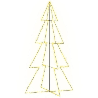 Vidaxl Kegelkerstboom 360 LED all'interno e all'esterno di 143x250 cm