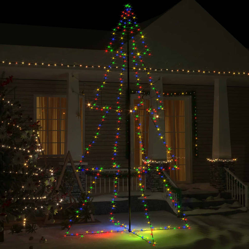 Vidaxl Kegelkerstboom 360 LED all'interno e all'esterno di 143x250 cm