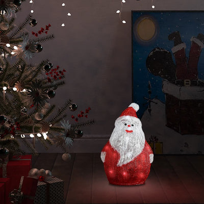 Vidaxl Figura navideña Santa Led por dentro y fuera de 28 cm de acrílico