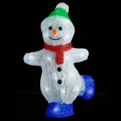 Vidaxl figura navideña muñeco de nieve conducido por dentro y fuera de 30 cm acrílico
