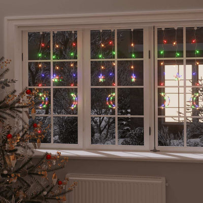 Vidaxl Light Garland Star y Moon 138 LED Multi -Colored
