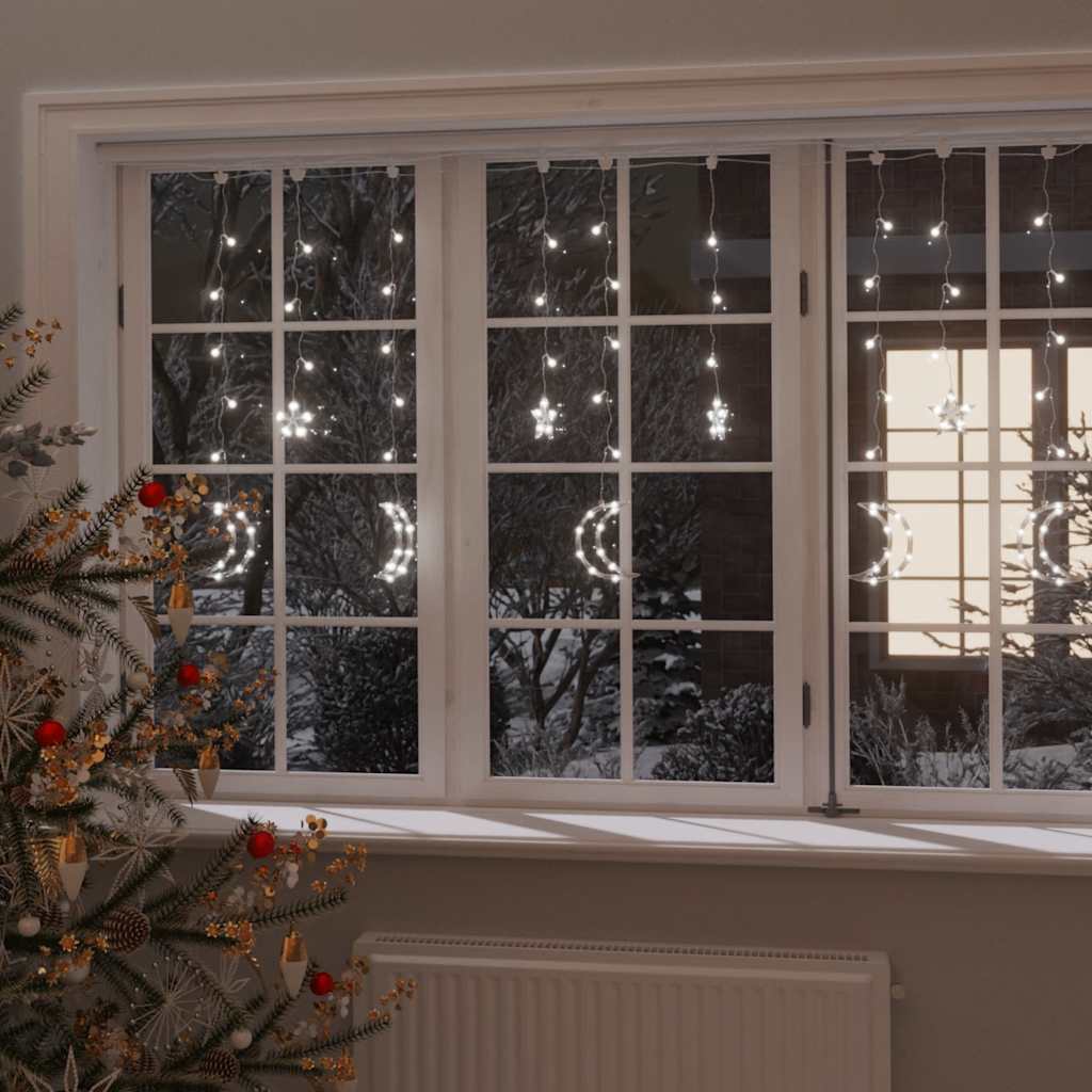 Vidaxl Light Garland Star and Moon Remote Control 345 LED BIANCO