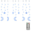 Vidaxl Light Garland Star and Moon Remote Control 345 LED blu