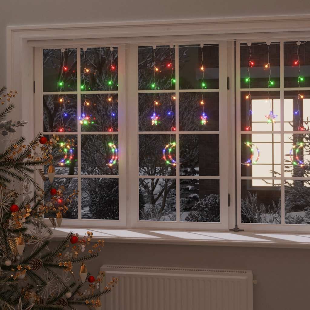 Vidaxl Light Garland Star y Moon 345 LED Multi -Colored