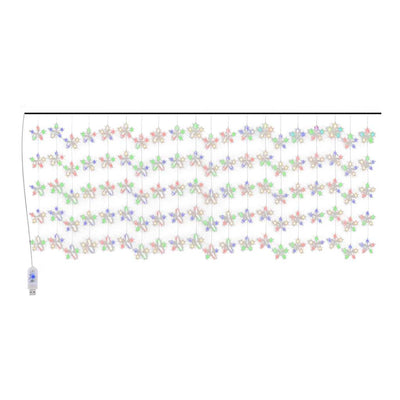Estrellas de cortina de cordón de luz Vidaxl con 500 LED 8 funciones multicolores