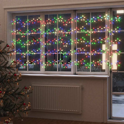 Estrellas de cortina de cordón de luz Vidaxl con 500 LED 8 funciones multicolores