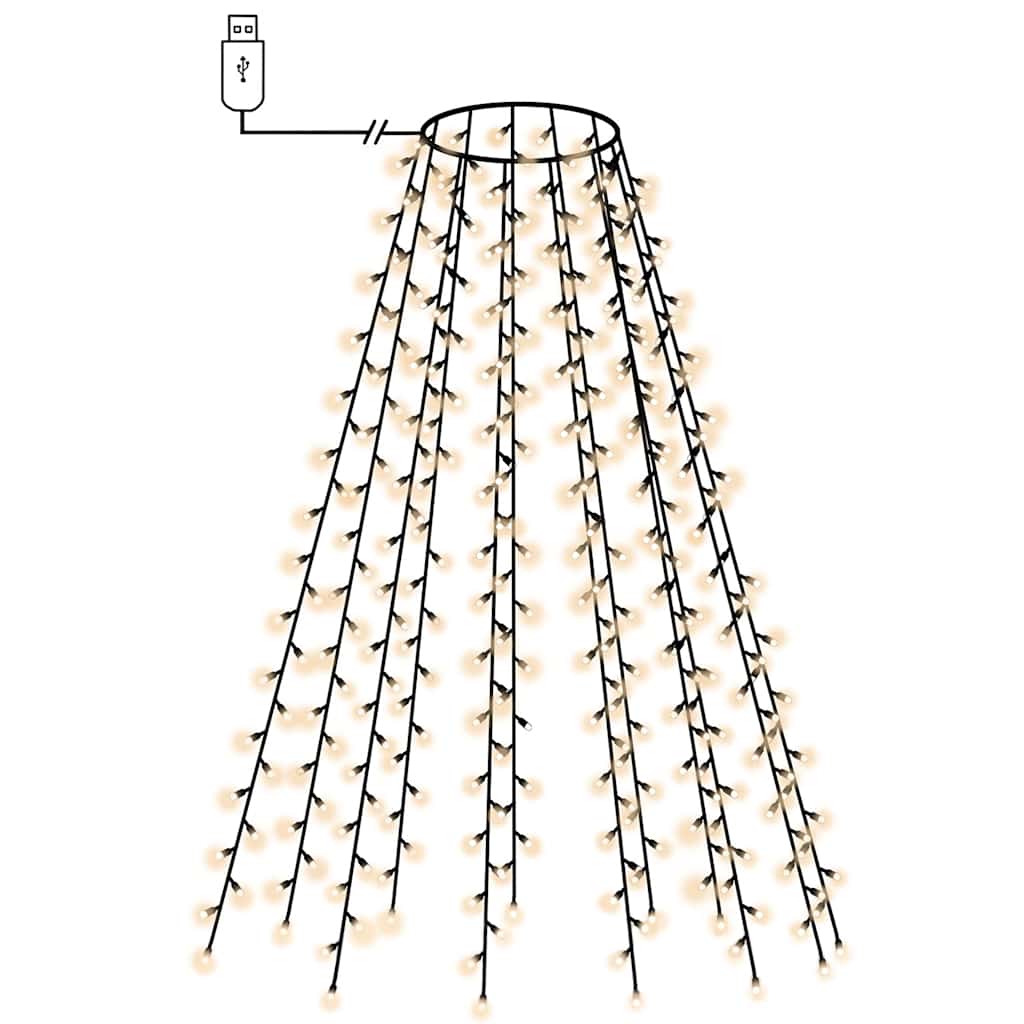 Vidaxl Albero dell'albero di Natale con 150 LED BIHE CREDDO NETTA 150 CM