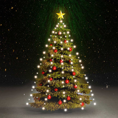 Iluminación de árbol de Navidad Vidaxl con 180 LED NET blanca fría 180 cm