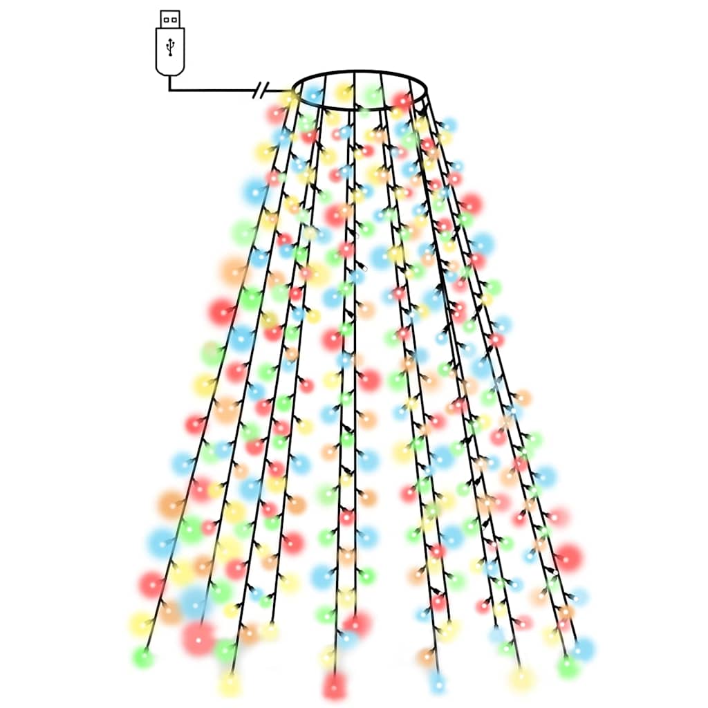 Vidaxx Iluminación para árbol de Navidad con 210 LED, red multicolor 210 cm