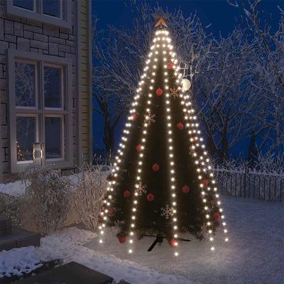 Iluminación de árbol de Navidad de Vidaxl con 300 leds neto blanco frío de 300 cm