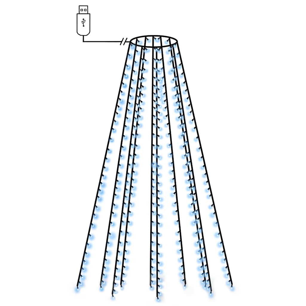 Iluminación de árbol de Navidad Vidaxl con 300 LED azul Net 300 cm