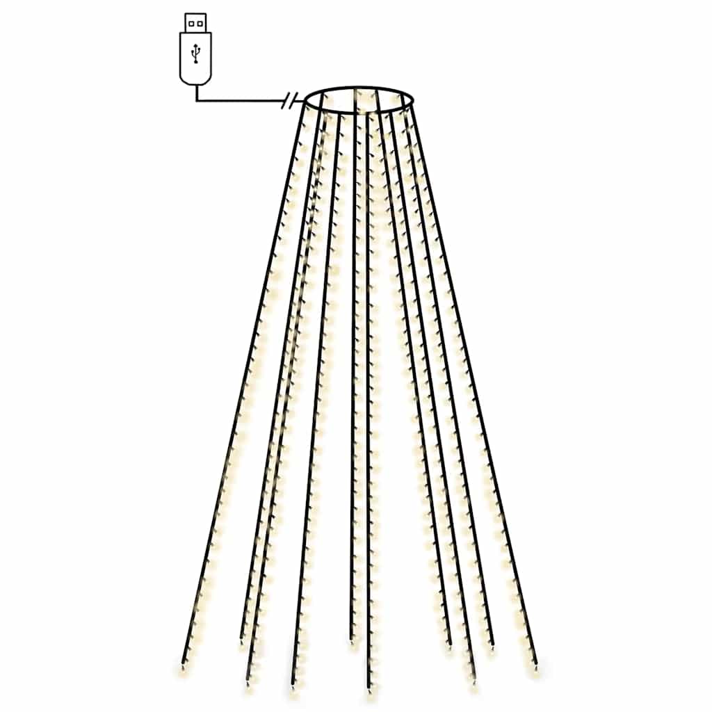 Iluminación de árbol de Navidad de Vidaxl con 400 leds neto blanco frío 400 cm