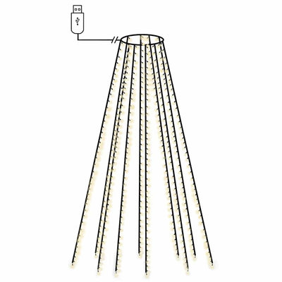 Iluminación de árbol de Navidad de Vidaxl con 400 leds neto blanco frío 400 cm