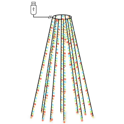 Iluminación de árbol de Navidad de Vidaxl con 400 LED netos con múltiples calas 400 cm