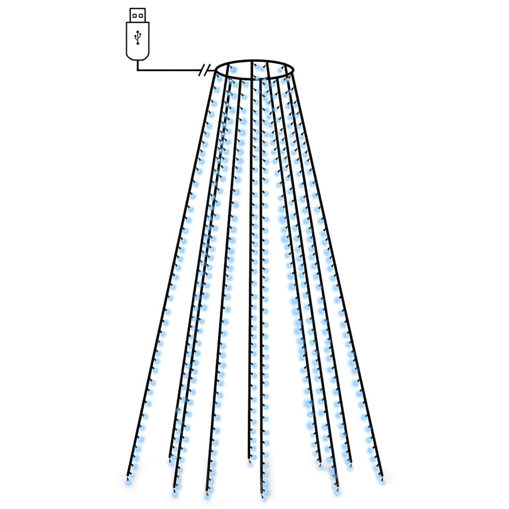 Vidaxl kerstboomverlichting met 500 led's blauw binnen buiten 500 cm