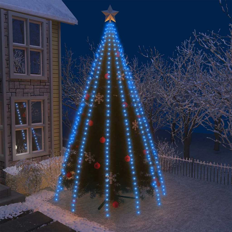 Iluminación de árbol de Navidad Vidaxl con 500 LED azul dentro de 500 cm