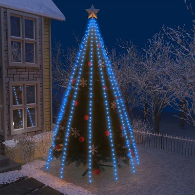 Iluminación de árbol de Navidad Vidaxl con 500 LED azul dentro de 500 cm