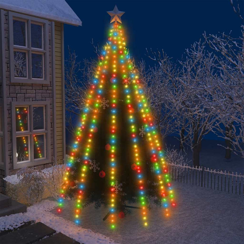 VIDAXL NASTALE LIGHTING TREE 500 LED multi -colore all'interno di 500 cm