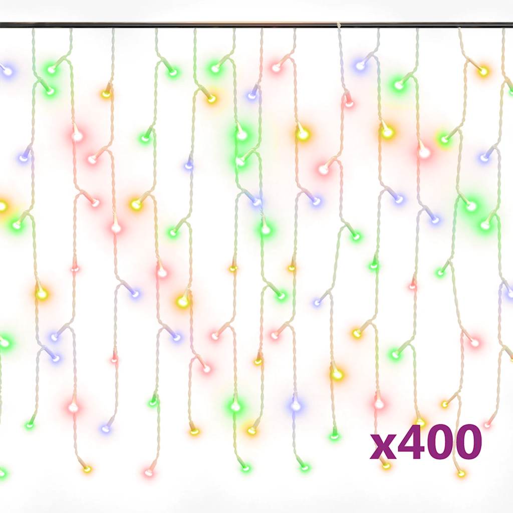Tervato leggero Vidaxl con 400 LED e 8 funzioni 10 m multicolore