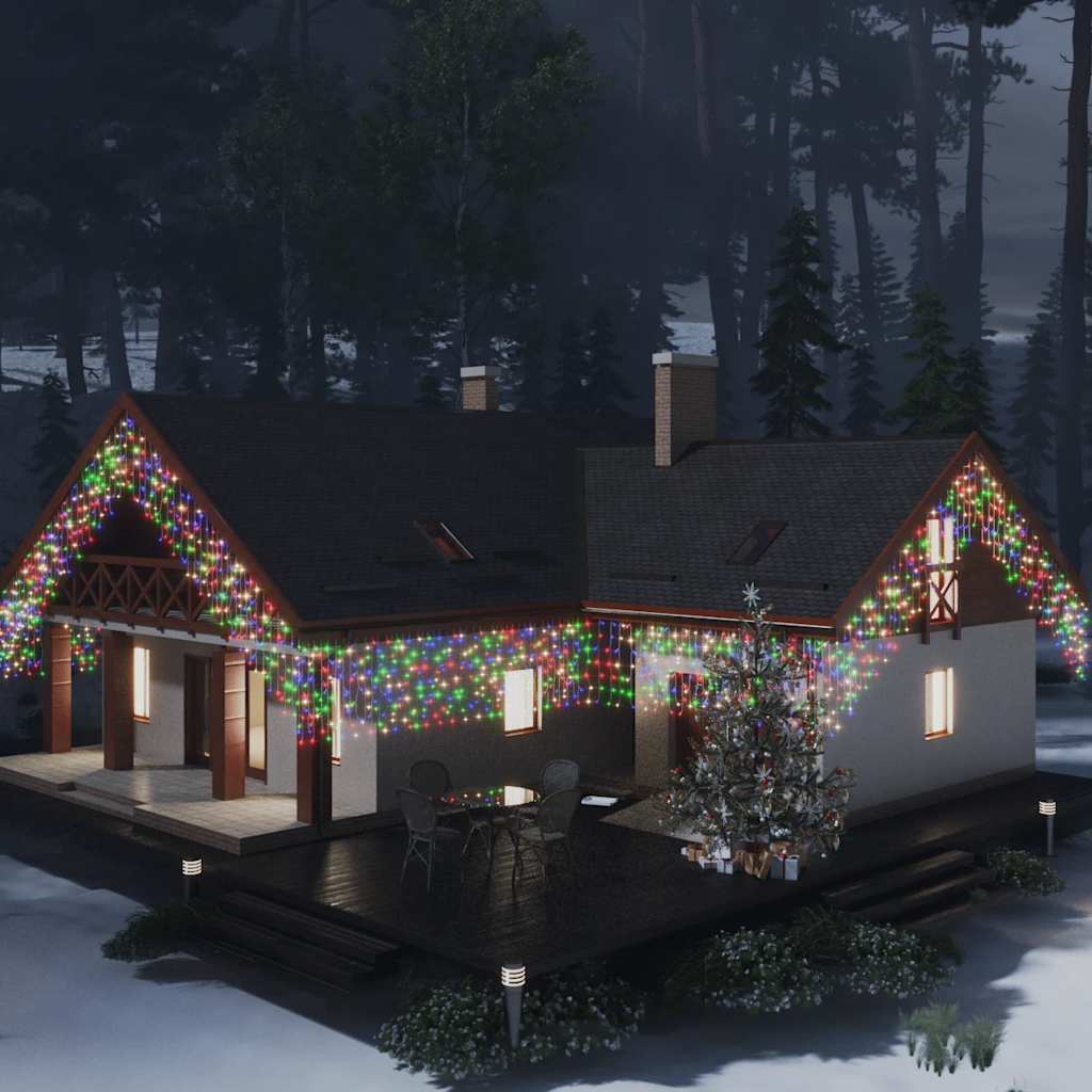 Tervato leggero Vidaxl con 400 LED e 8 funzioni 10 m multicolore