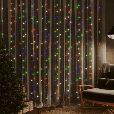 Vidaxl Light Corder Blind con 300 LED y 8 funciones 3x3 M Multicolor