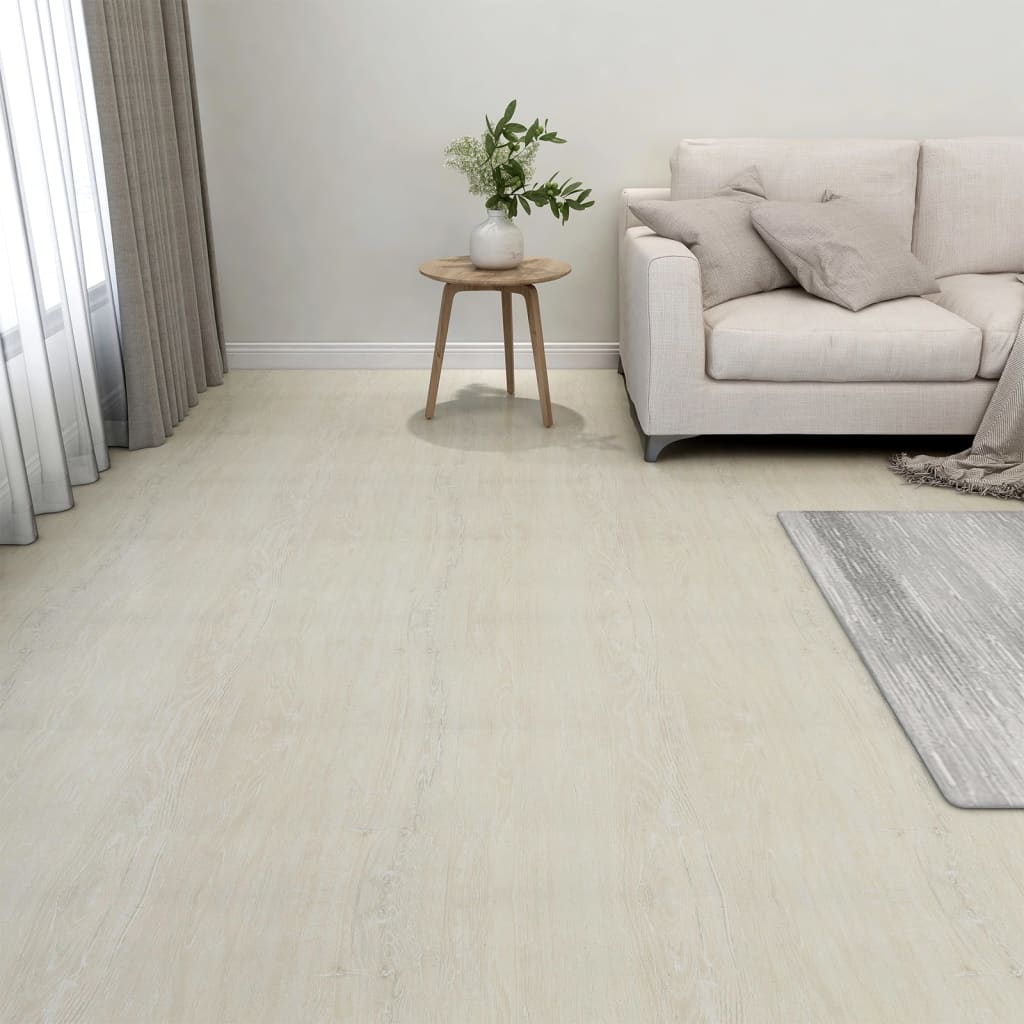 Vidaxl Floor Abeards 20 ST autoadesivo 1,86 m² Crema in PVC
