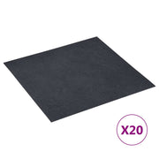 Vidaxl Floor Aboards 20 ST autoadesivo 1,86 m² PVC Black Marble Pattern - afbeelding 1