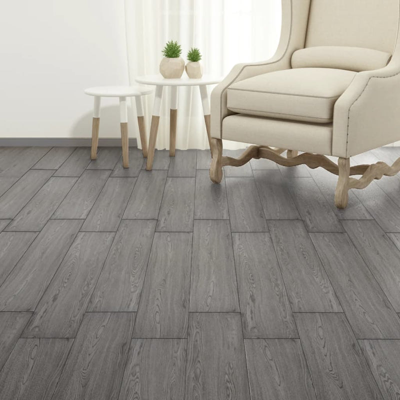 Vidaxl aboard pavimenti autoadesivo 5,21 m² 2 mm PVC Grigio scuro