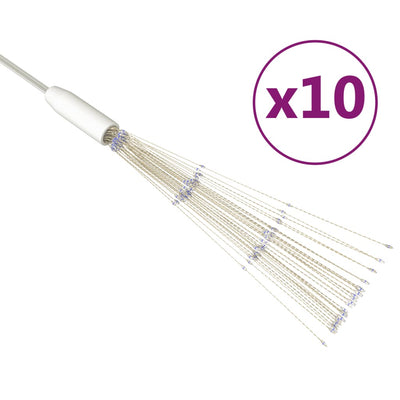 Vidaxl 10 ST ALIMENTI NAMBINI Fuochi d'artificio 1400 LED OUTDOOR 20 cm Blu