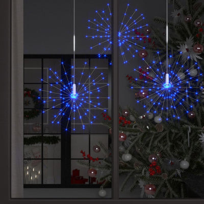 Vidaxl 10 St Christmas Lighting Fireworks 1400 LED al aire libre de 20 cm azul