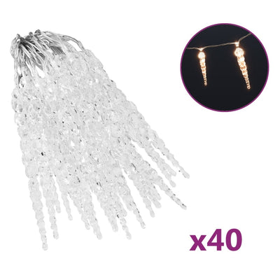 Vidaxl Iluminación navideña IJSpegel con 40 LED acrílico cálido blanco