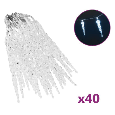 Vidaxl iluminación navideña Geg con 40 LED acrílico blanco frío