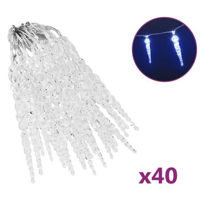 Vidaxl Iluminación navideña IJSpegel con 40 LED acrílico azul