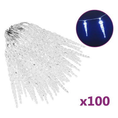 Vidaxl iluminación navideña geg con 100 led acrílico azul