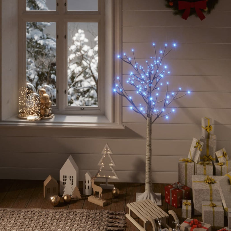 Vidaxl Christmas Tree Willow con 120 LED blu all'interno e all'esterno di 1,2 m