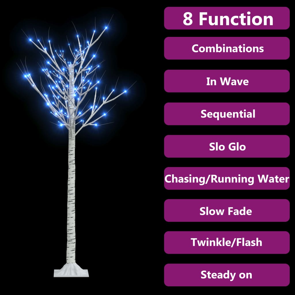 Vidaxl Christmas Tree Willow con 140 LED blu all'interno e all'esterno di 1,5 m