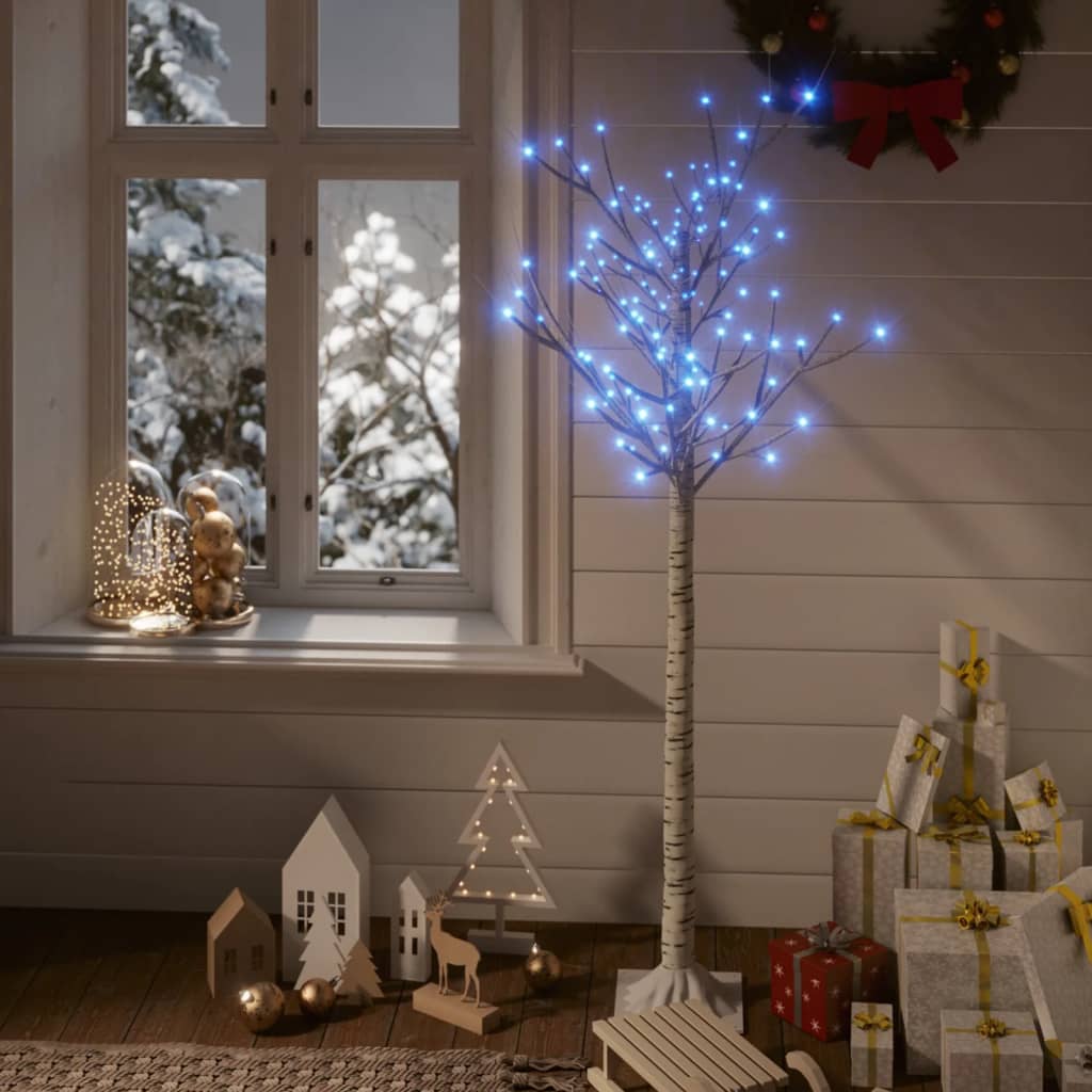 Vidaxl Christmas Tree Willow con 140 LED blu all'interno e all'esterno di 1,5 m